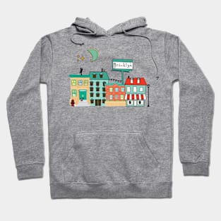 NYC Brooklyn night cityscape Hoodie